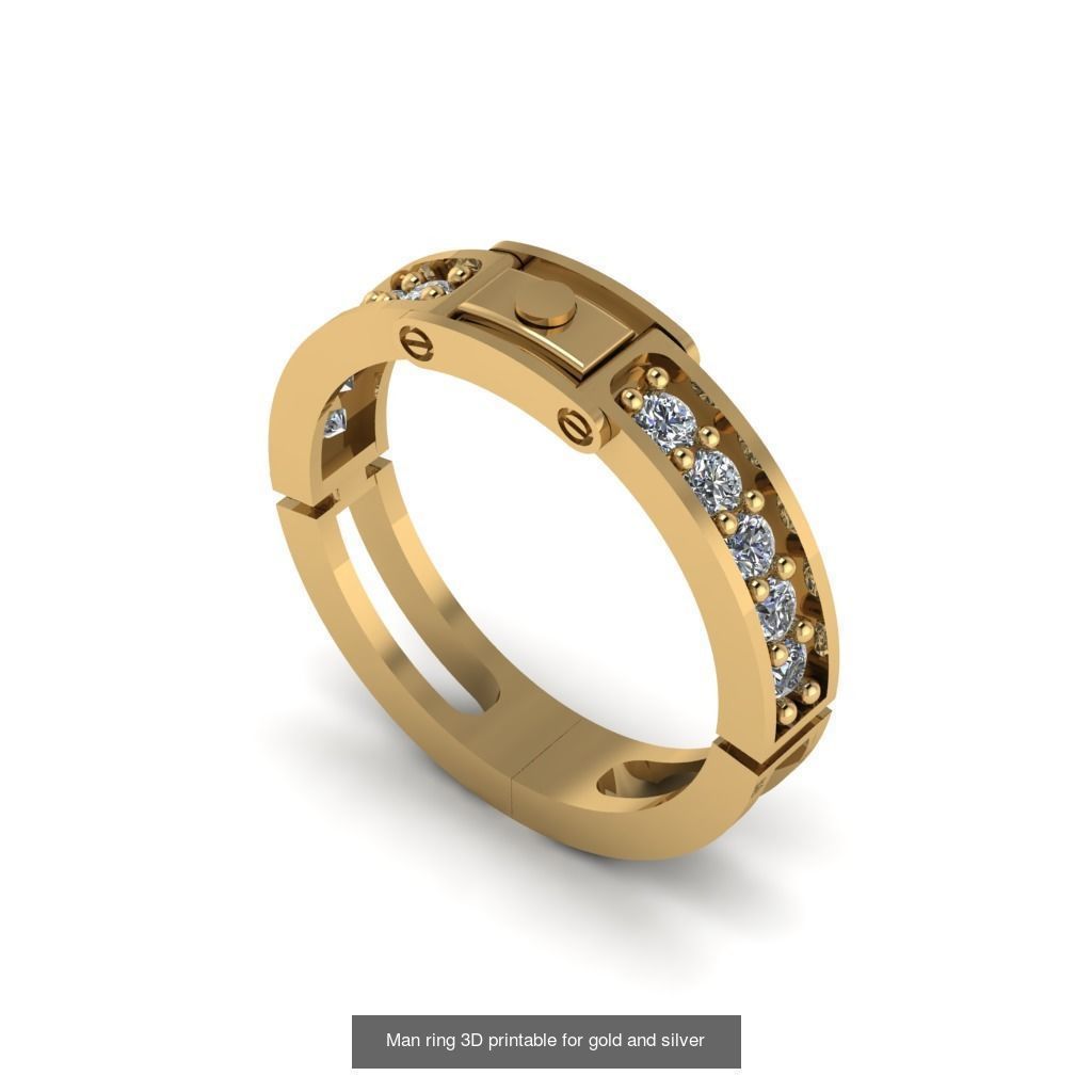 Man 3d Ring Jewellery Models collection 30 pieces _27