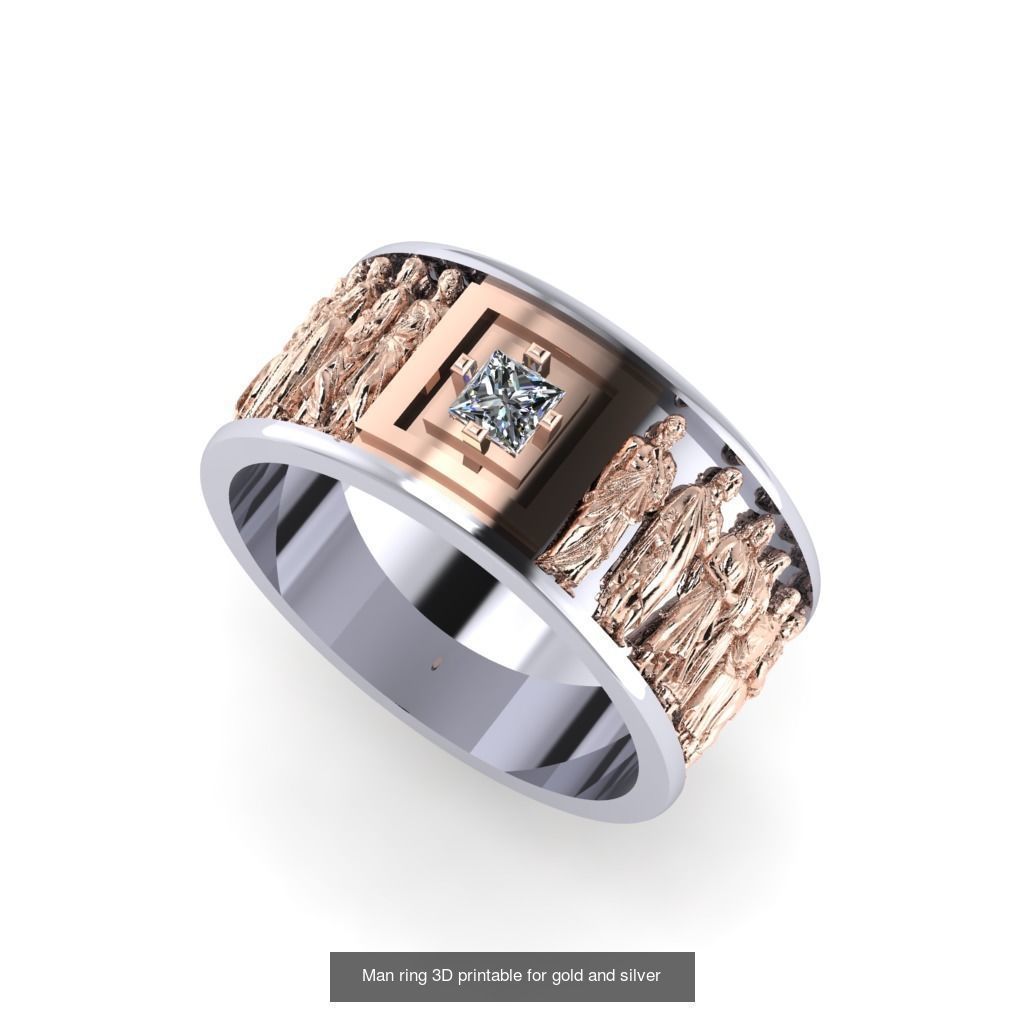 Man 3d Ring Jewellery Models collection 30 pieces _5