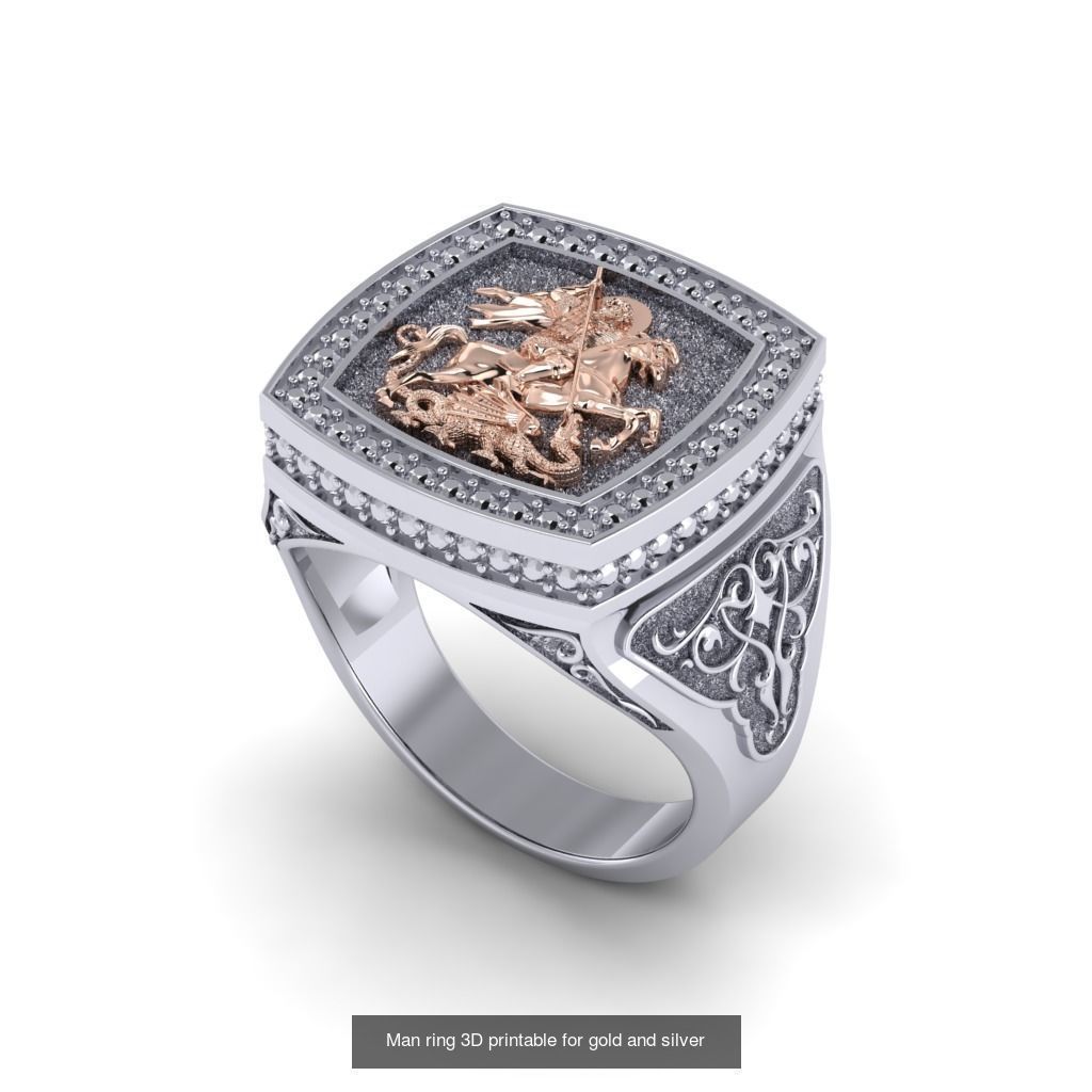 Man 3d Ring Jewellery Models collection 30 pieces _22