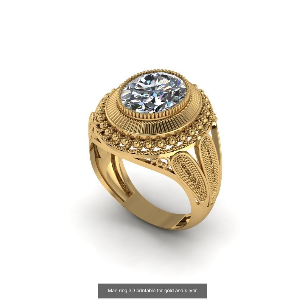 Man 3d Ring Jewellery Models collection 30 pieces _33