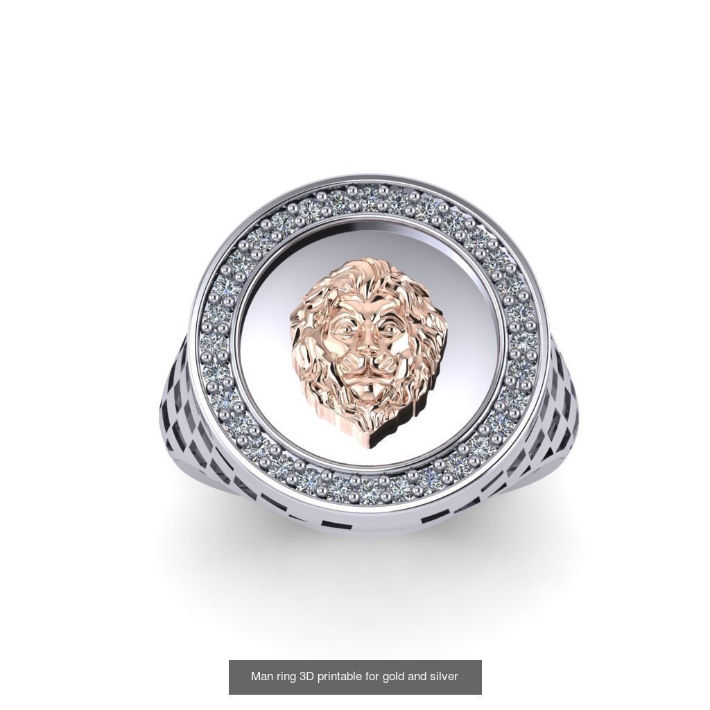 Man 3d Ring Jewellery Models collection 30 pieces _24