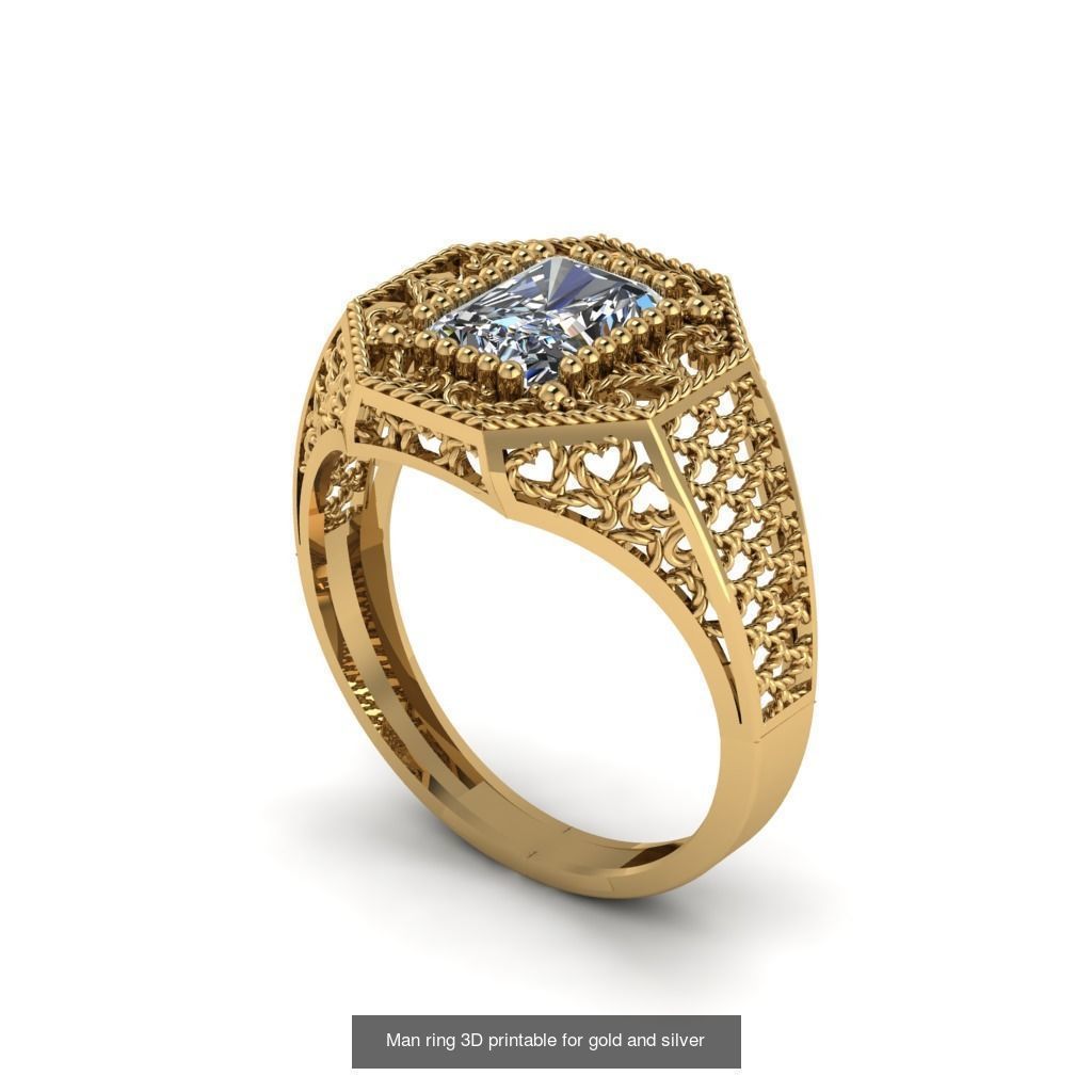 Man 3d Ring Jewellery Models collection 30 pieces _29