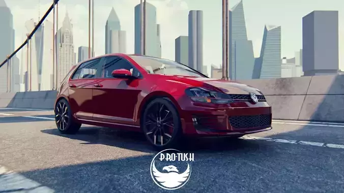 Golf 7 volkswagen r 3D model