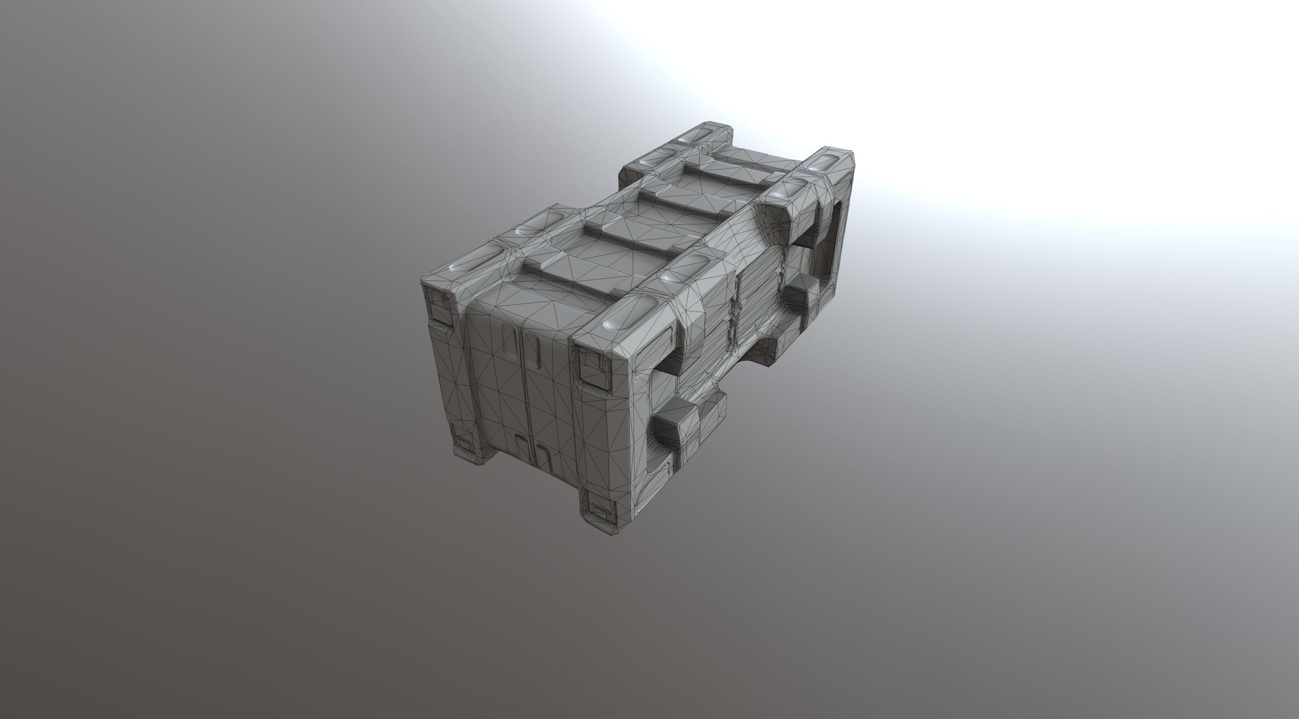PBR SCI-FI Battery Low-poly 3D model_13
