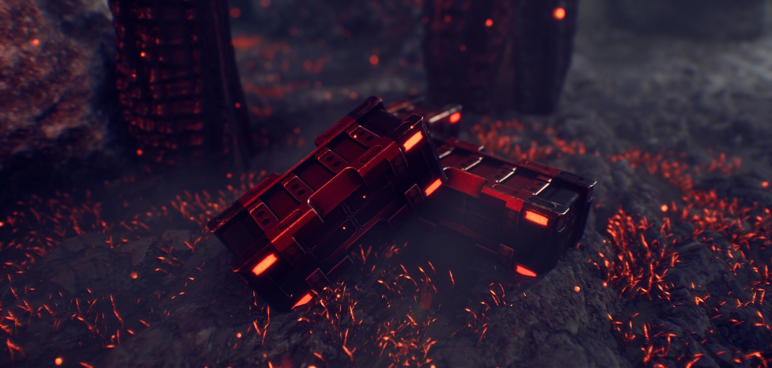 PBR SCI-FI Battery Low-poly 3D model_7