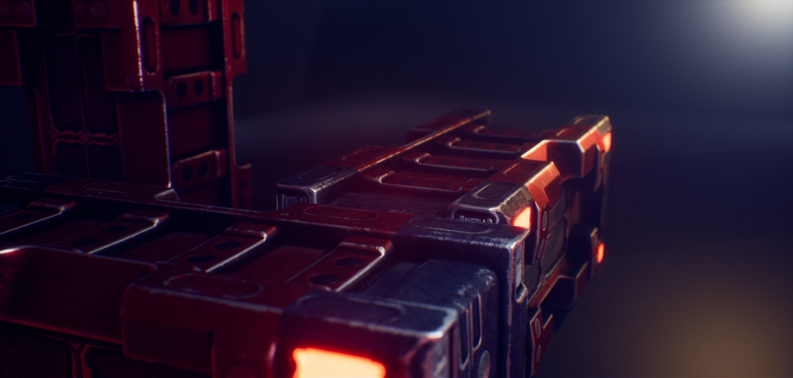 PBR SCI-FI Battery Low-poly 3D model_3