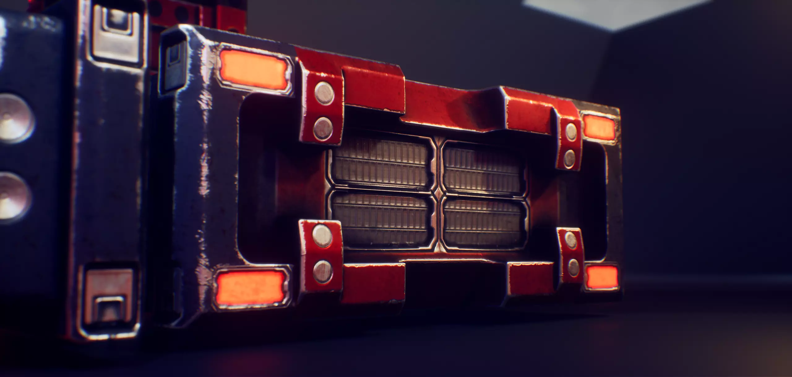 PBR SCI-FI Battery Low-poly 3D model_0