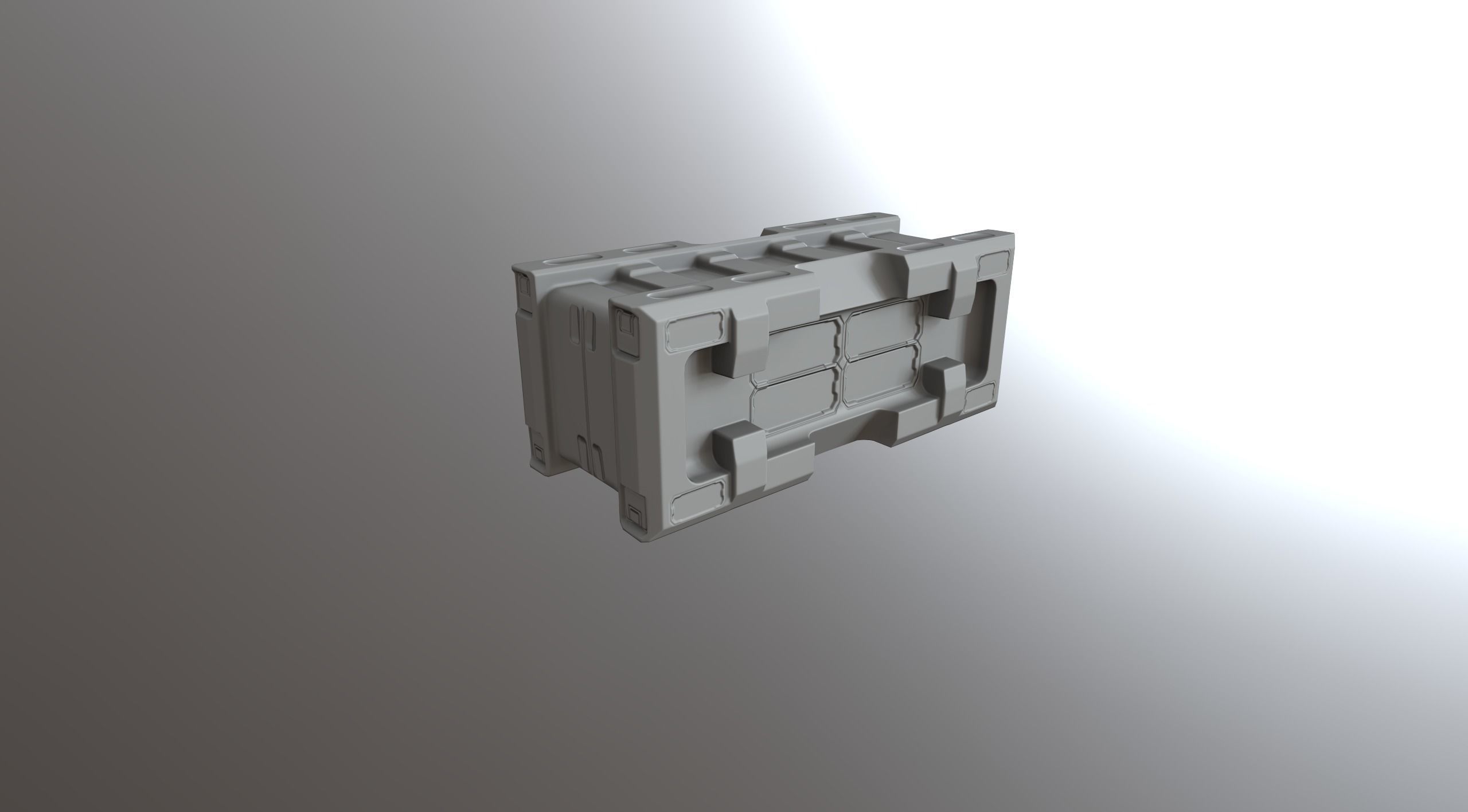 PBR SCI-FI Battery Low-poly 3D model_11