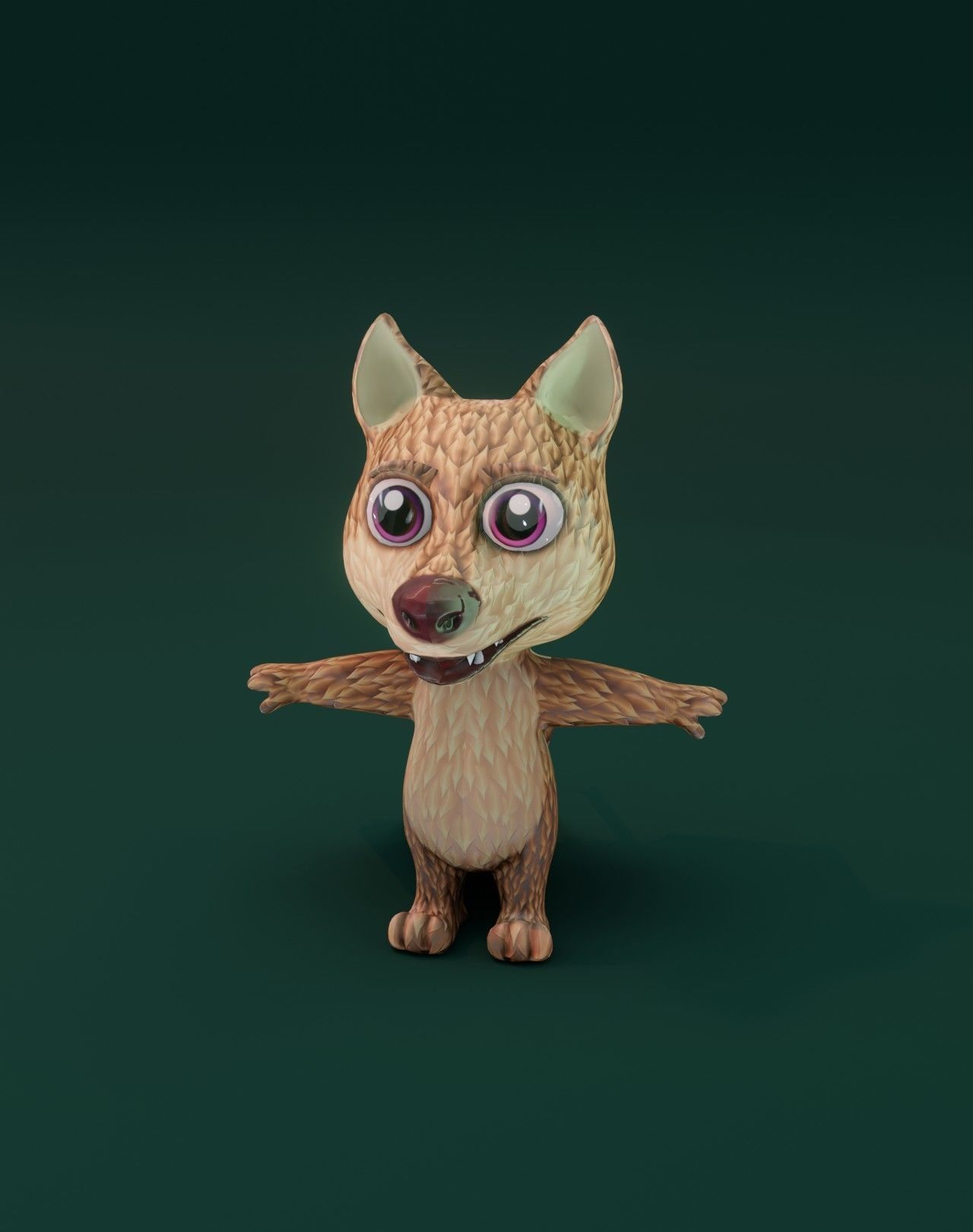 Cartoon Wolf Animated 3D Models Low-poly 3D model_46