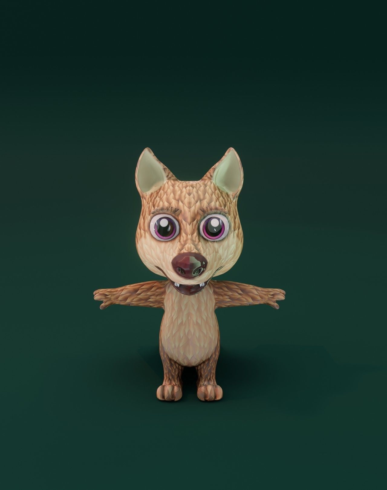 Cartoon Wolf Animated 3D Models Low-poly 3D model_62