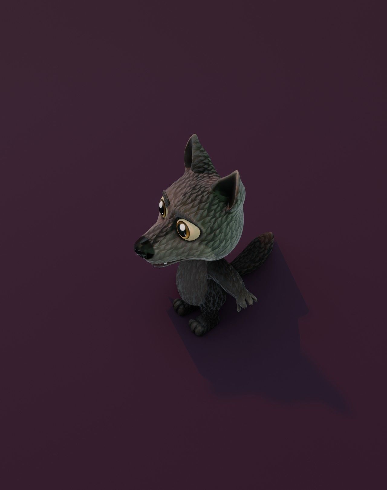 Cartoon Wolf Animated 3D Models Low-poly 3D model_78