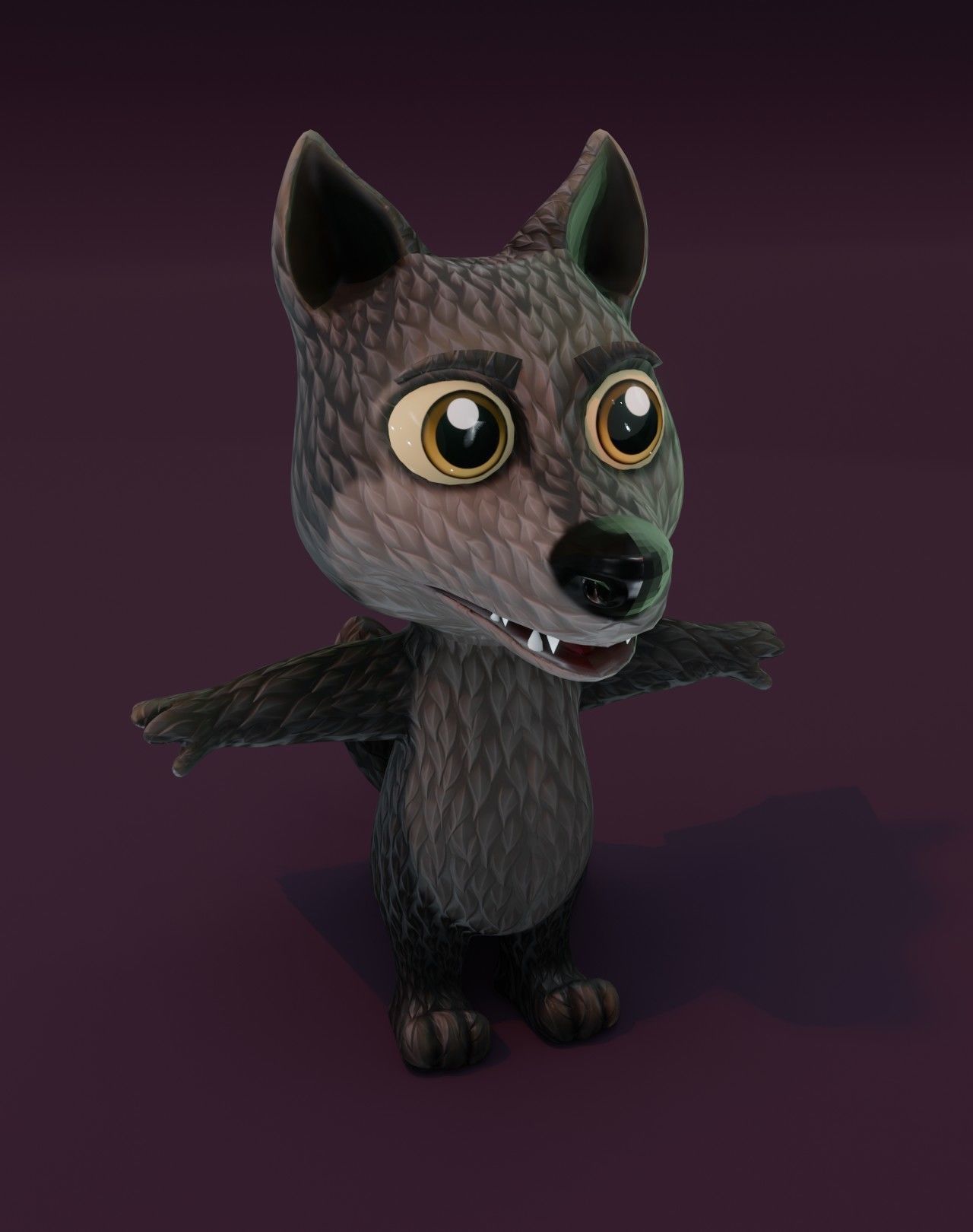 Cartoon Wolf Animated 3D Models Low-poly 3D model_64