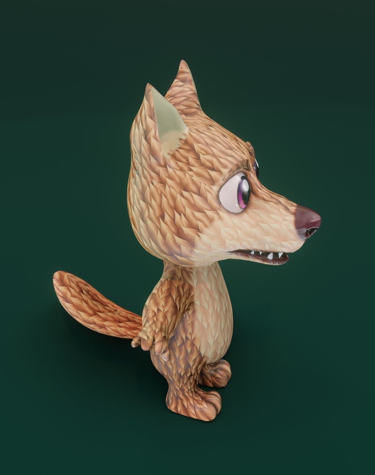 Cartoon Wolf Animated 3D Models Low-poly 3D model_56