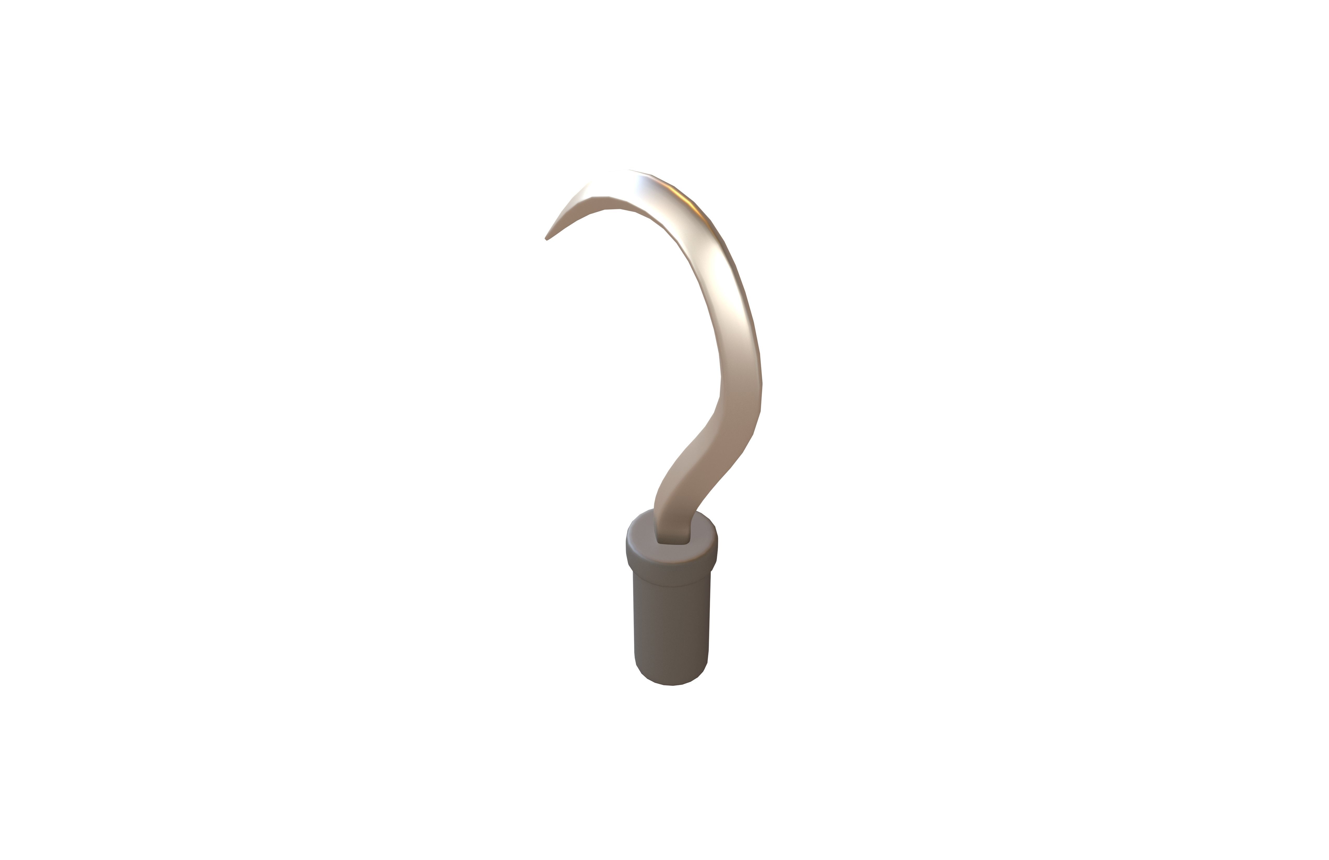 Scythe Icon v1 001 Low-poly 3D model_3