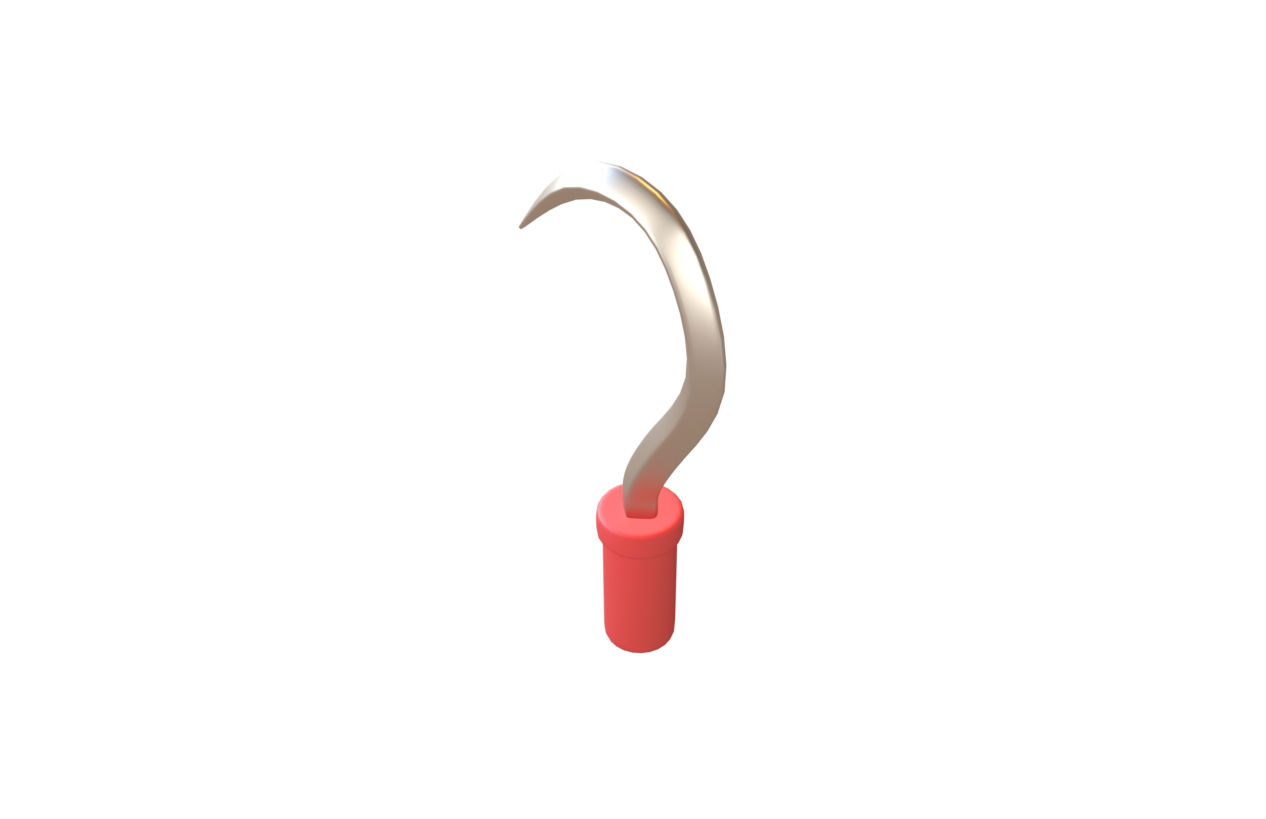 Scythe Icon v1 003 Low-poly 3D model_2
