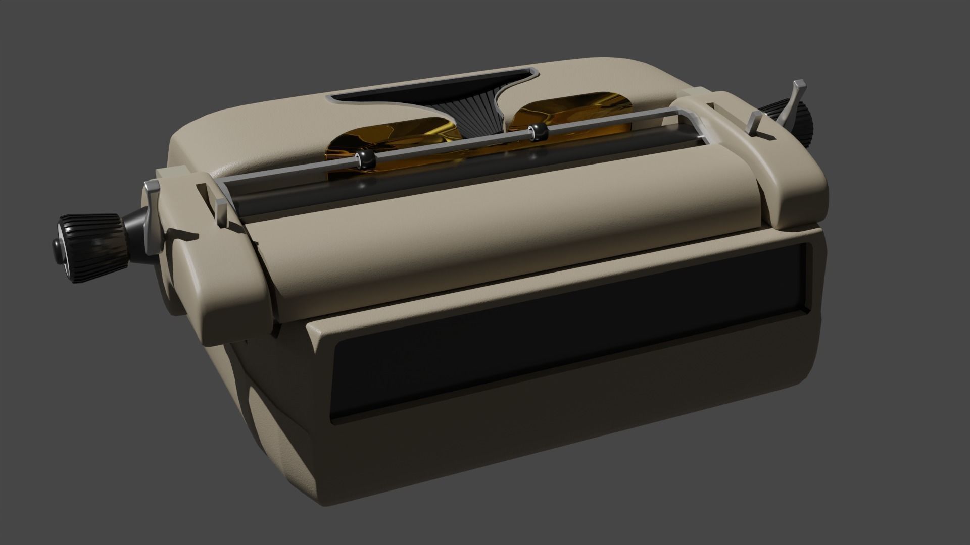 Typewriter IBM Executive 3D model_3
