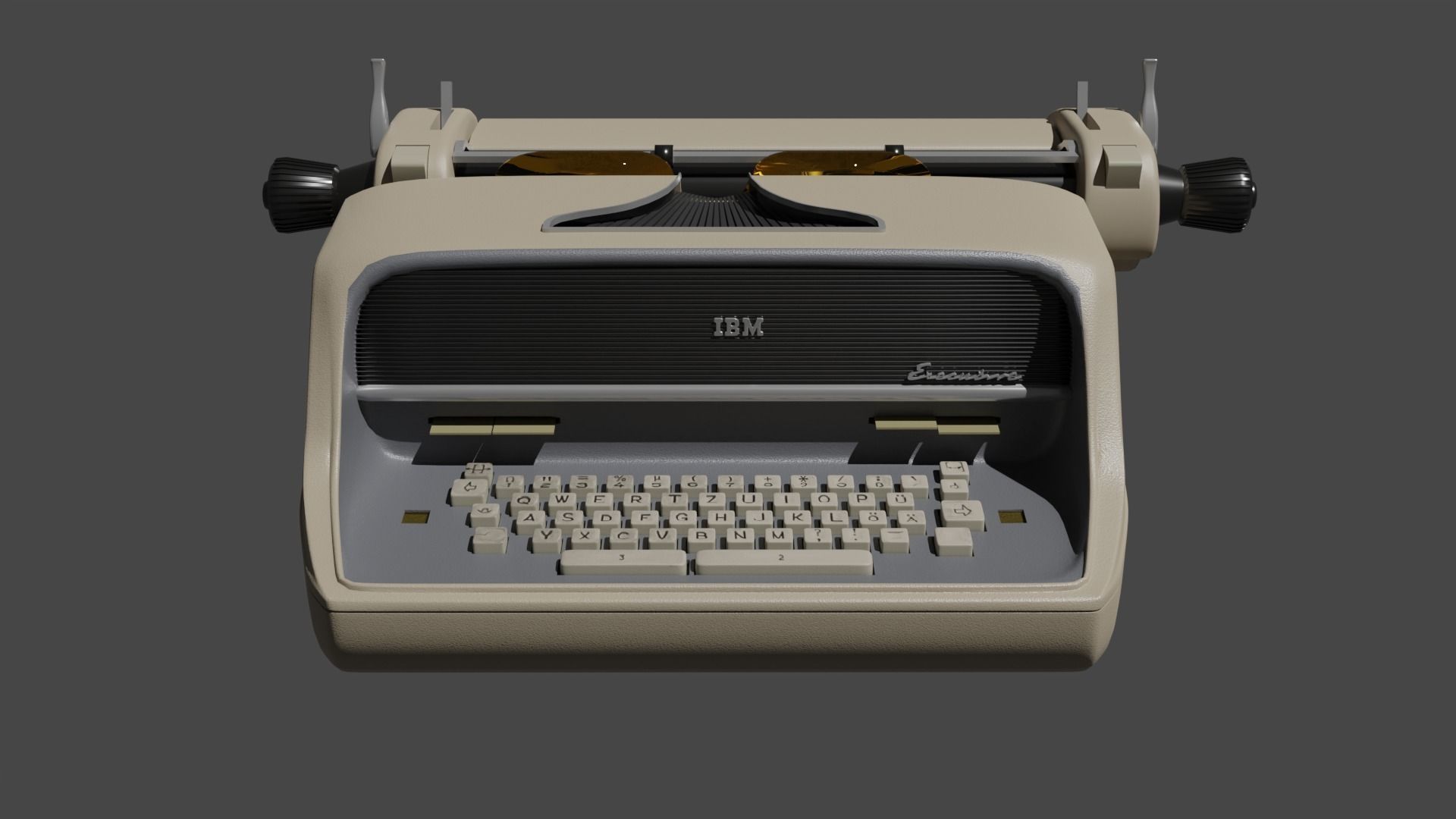 Typewriter IBM Executive 3D model_1