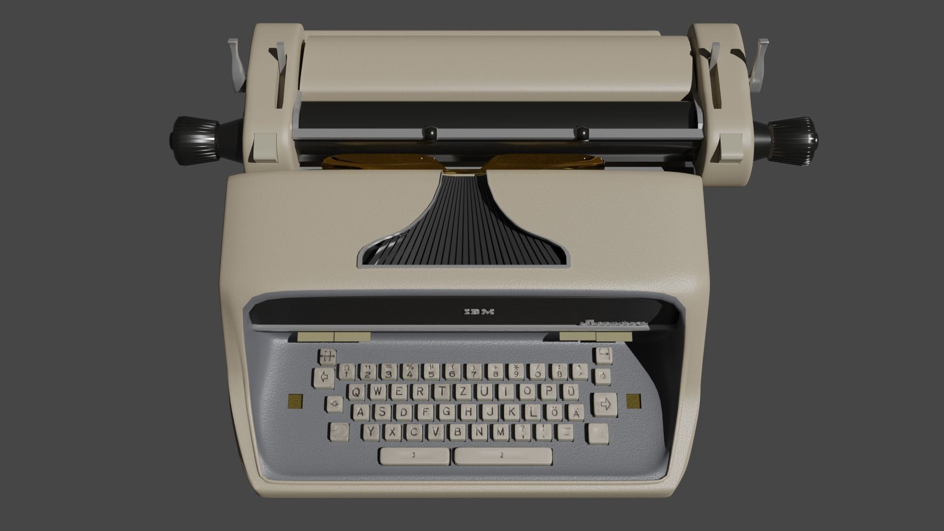 Typewriter IBM Executive 3D model_4