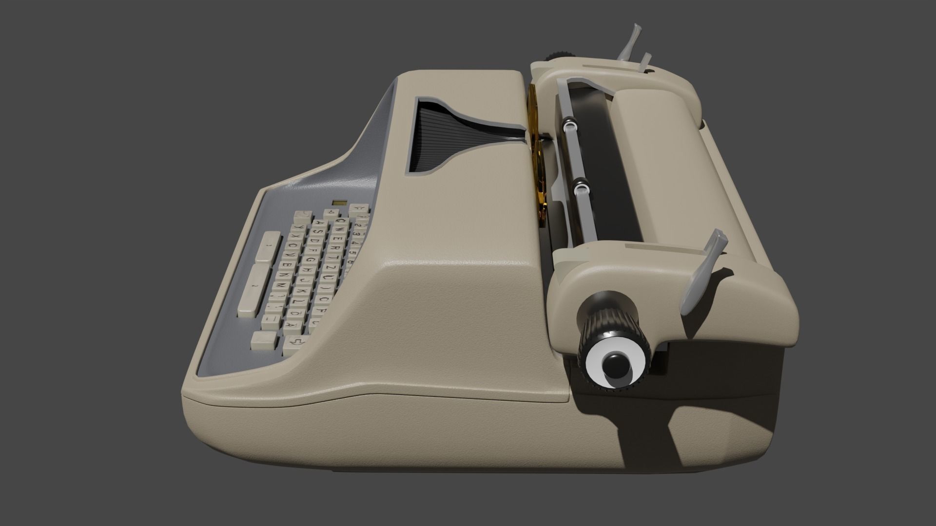 Typewriter IBM Executive 3D model_2