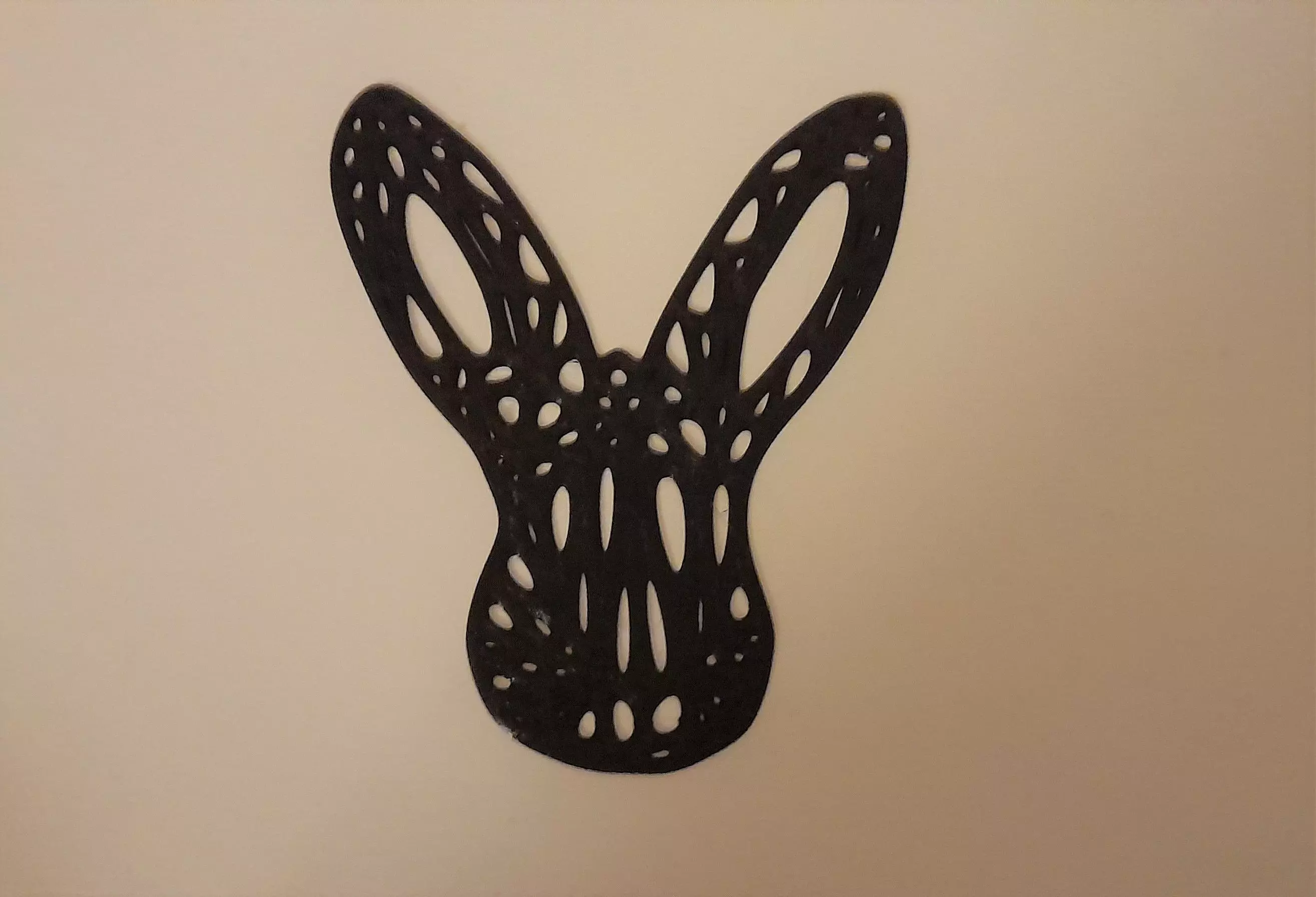 bunny card 3D print model_0