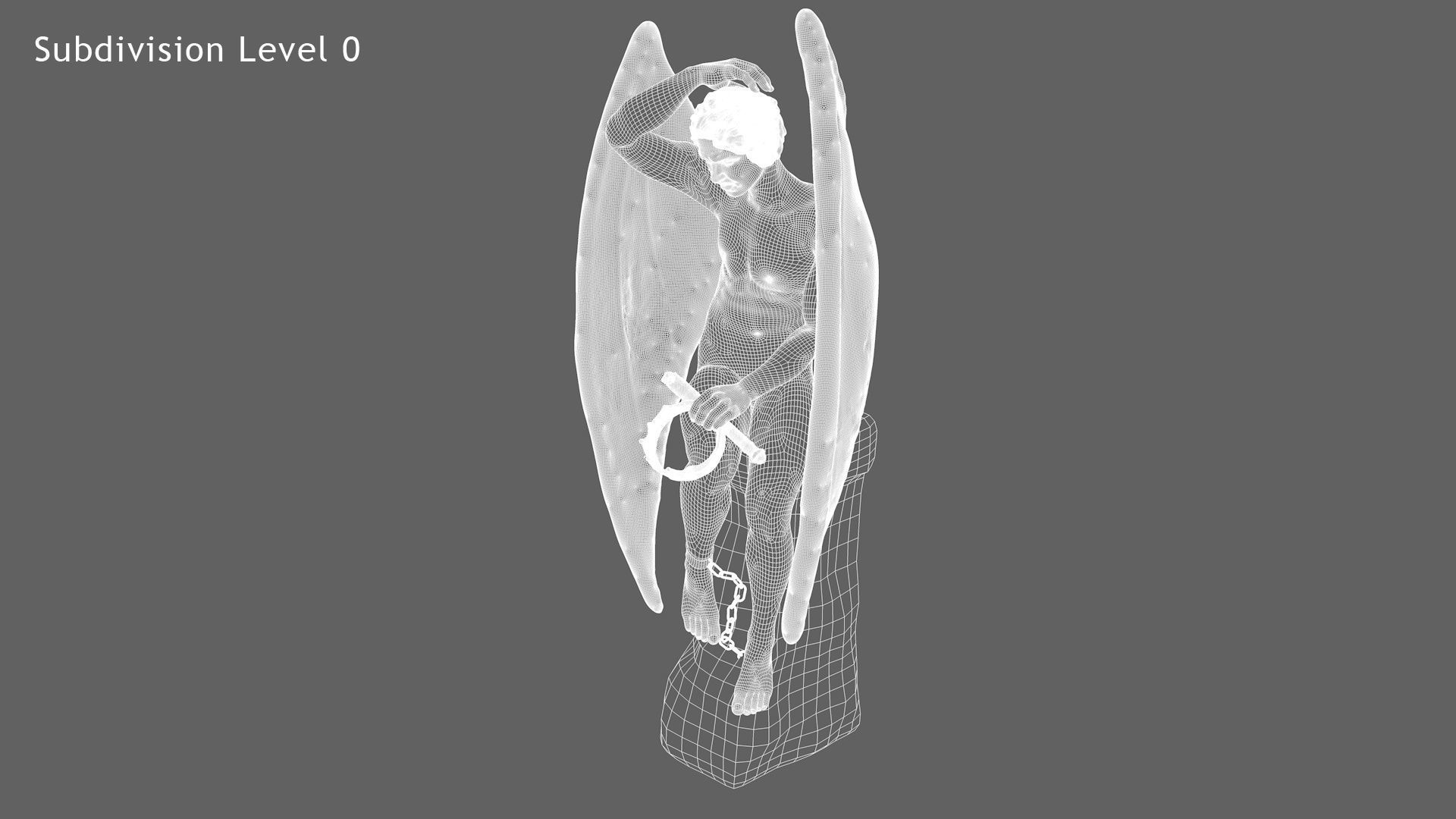 Lucifer Statue 3D model_5