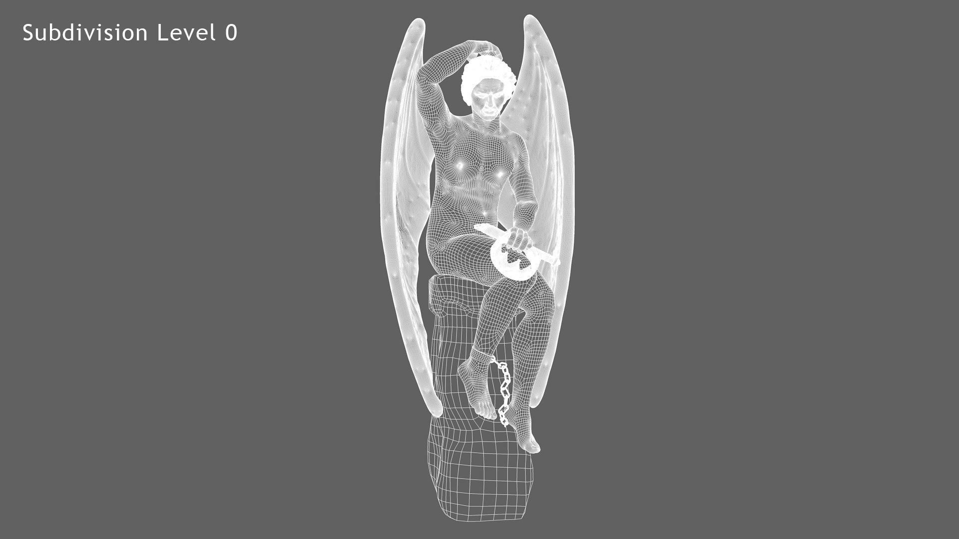Lucifer Statue 3D model_6