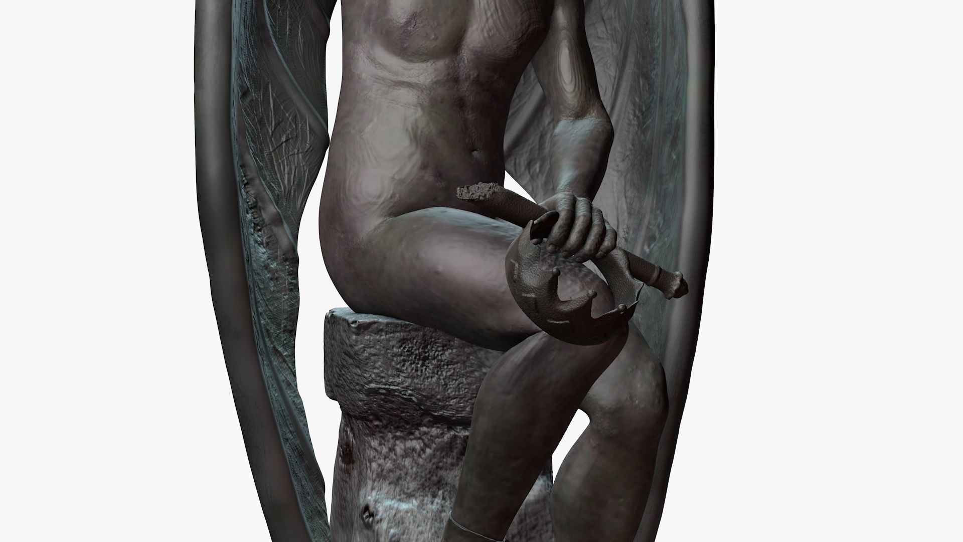 Lucifer Statue 3D model_4