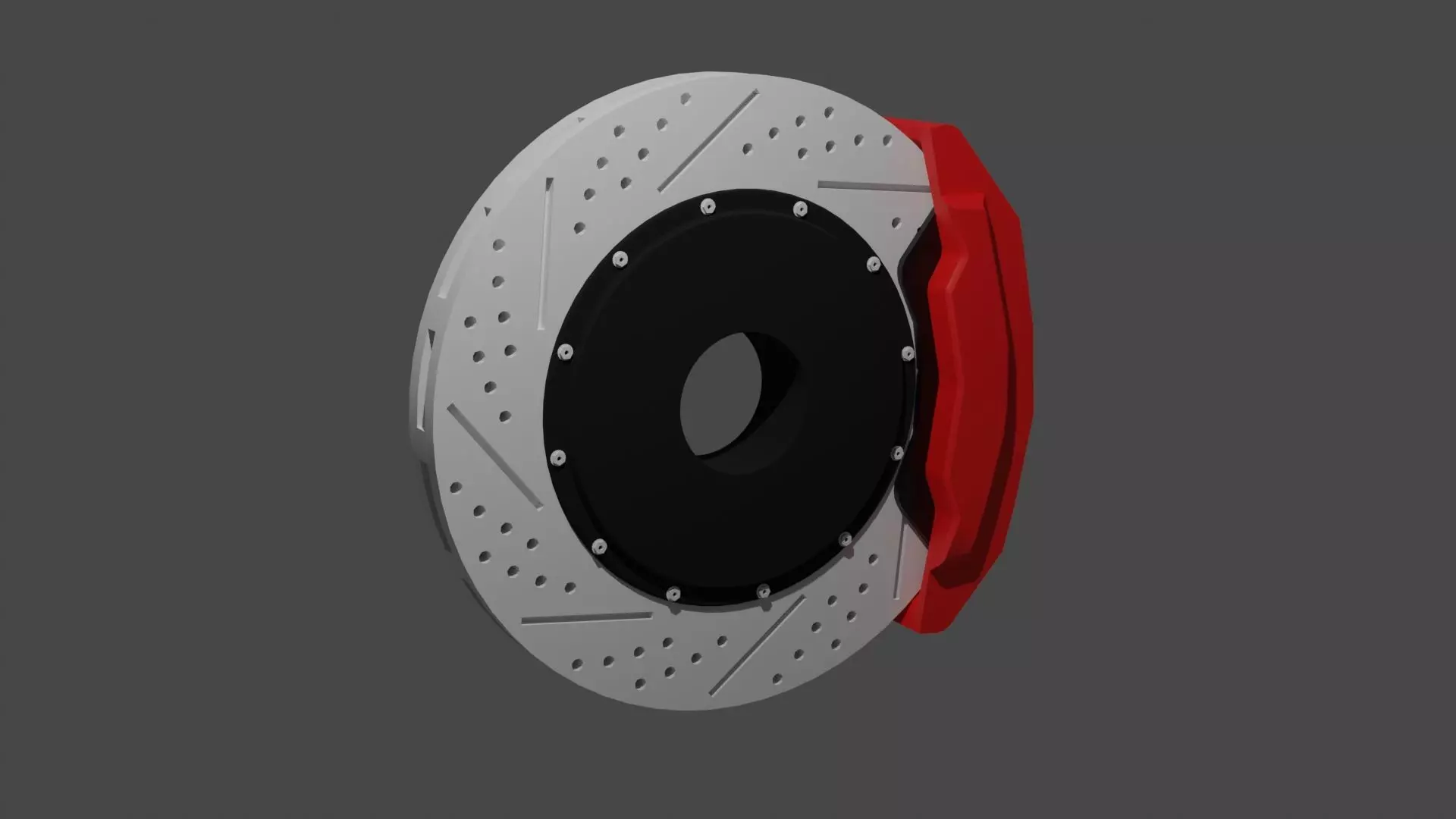 Car brake ventilated Free 3D model