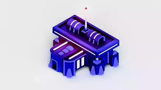 SPACE TOWN HALL - LOWPOLY