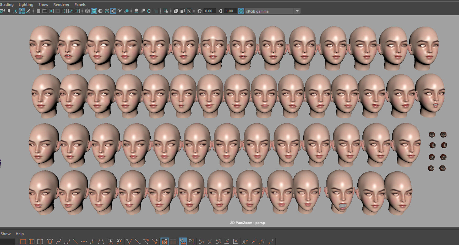 Survivor Girl 1 Low-poly 3D model_22