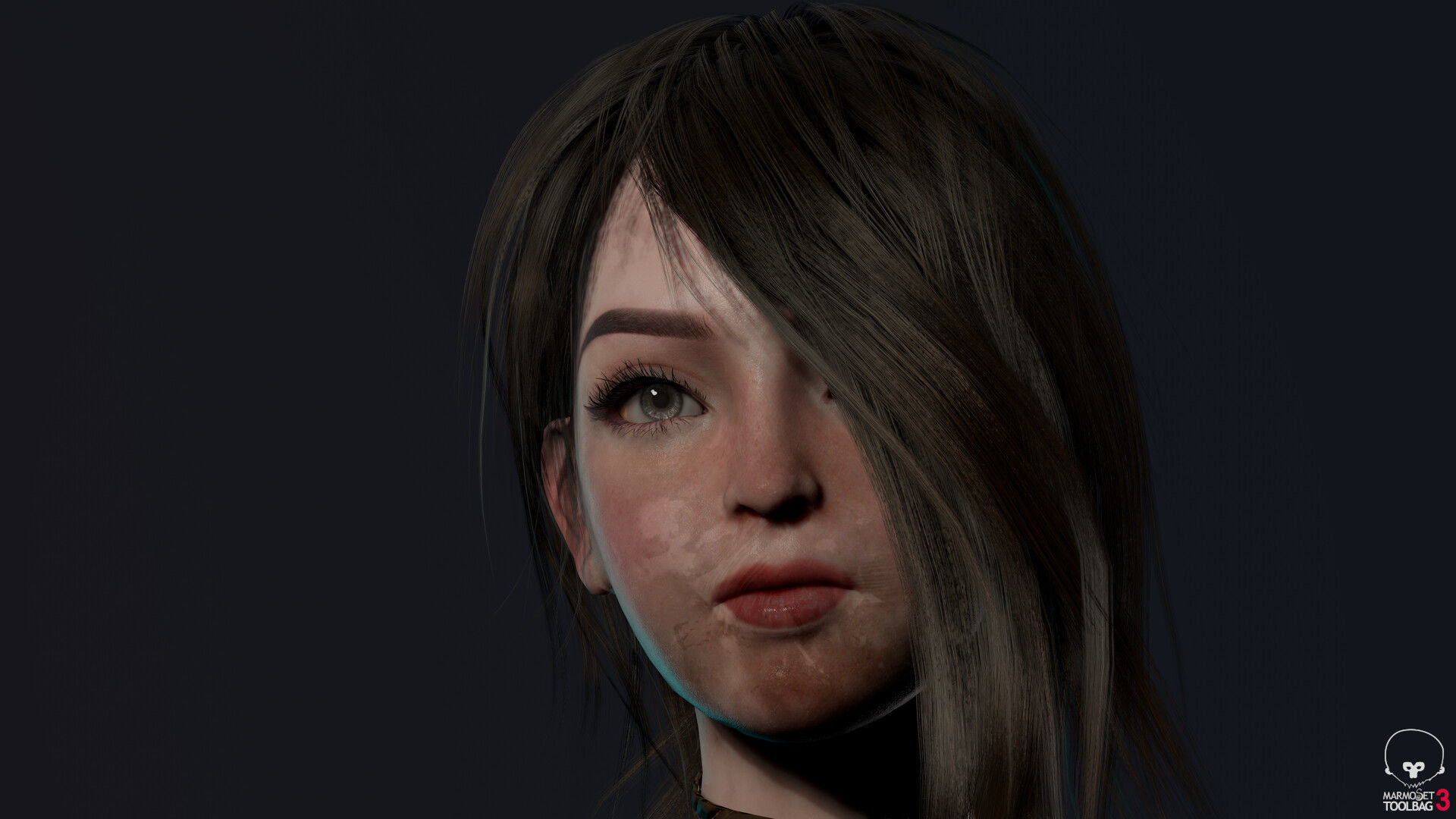 Survivor Girl 1 Low-poly 3D model_11