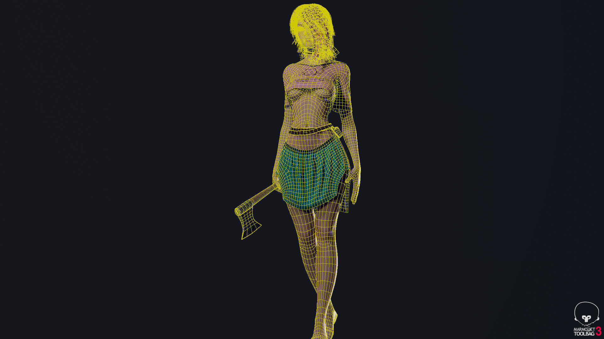 Survivor Girl 1 Low-poly 3D model_10