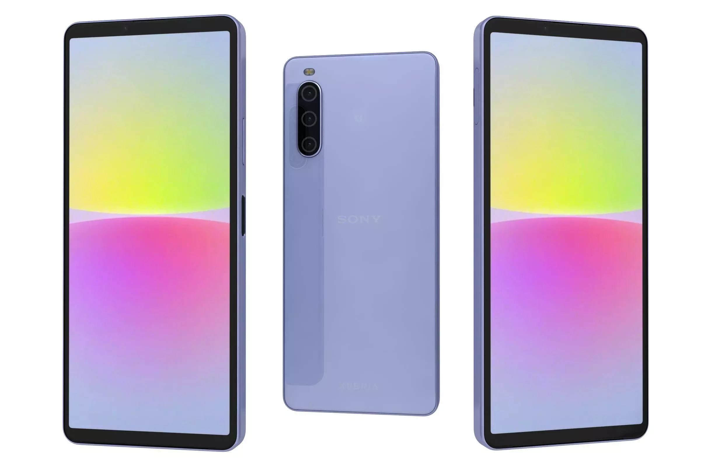 Sony Xperia 10 IV Purple Low-poly 3D model