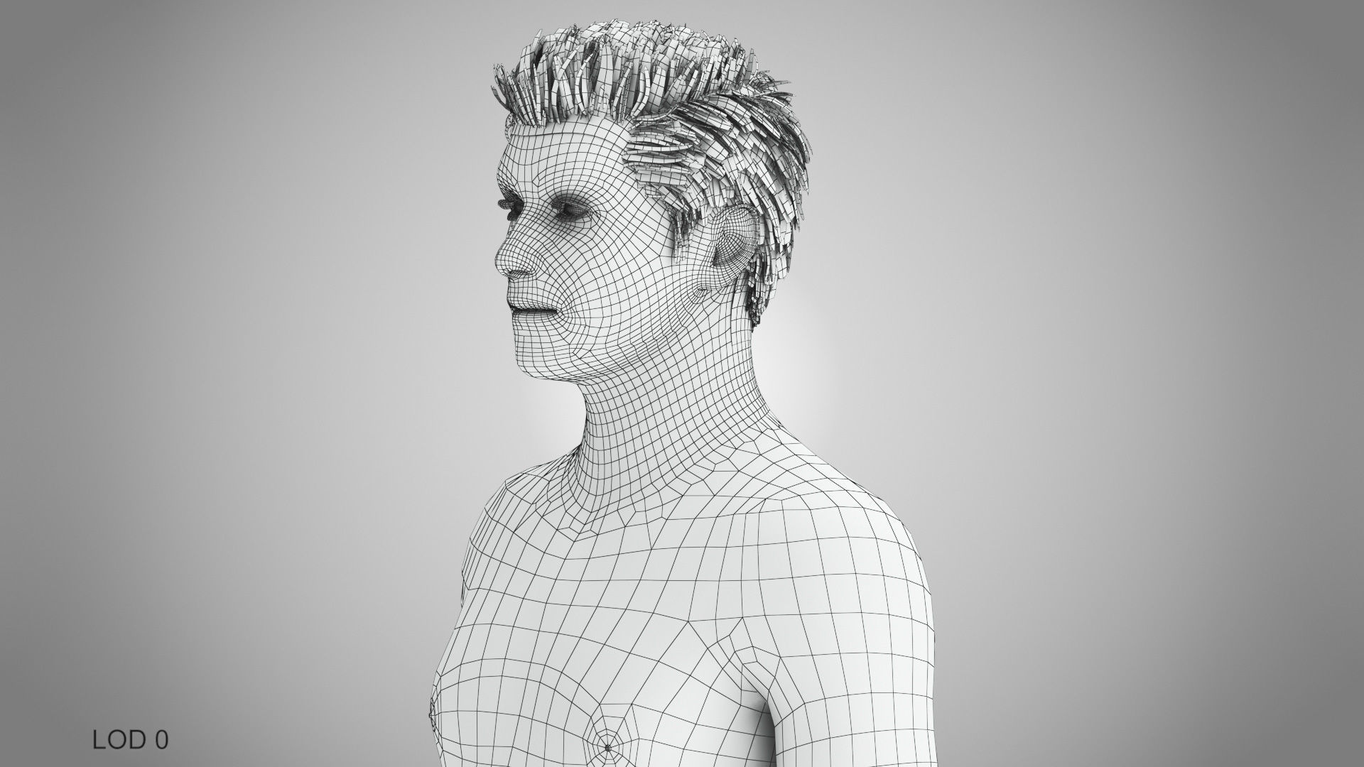 Complete Male Anatomy Low-poly 3D model_35