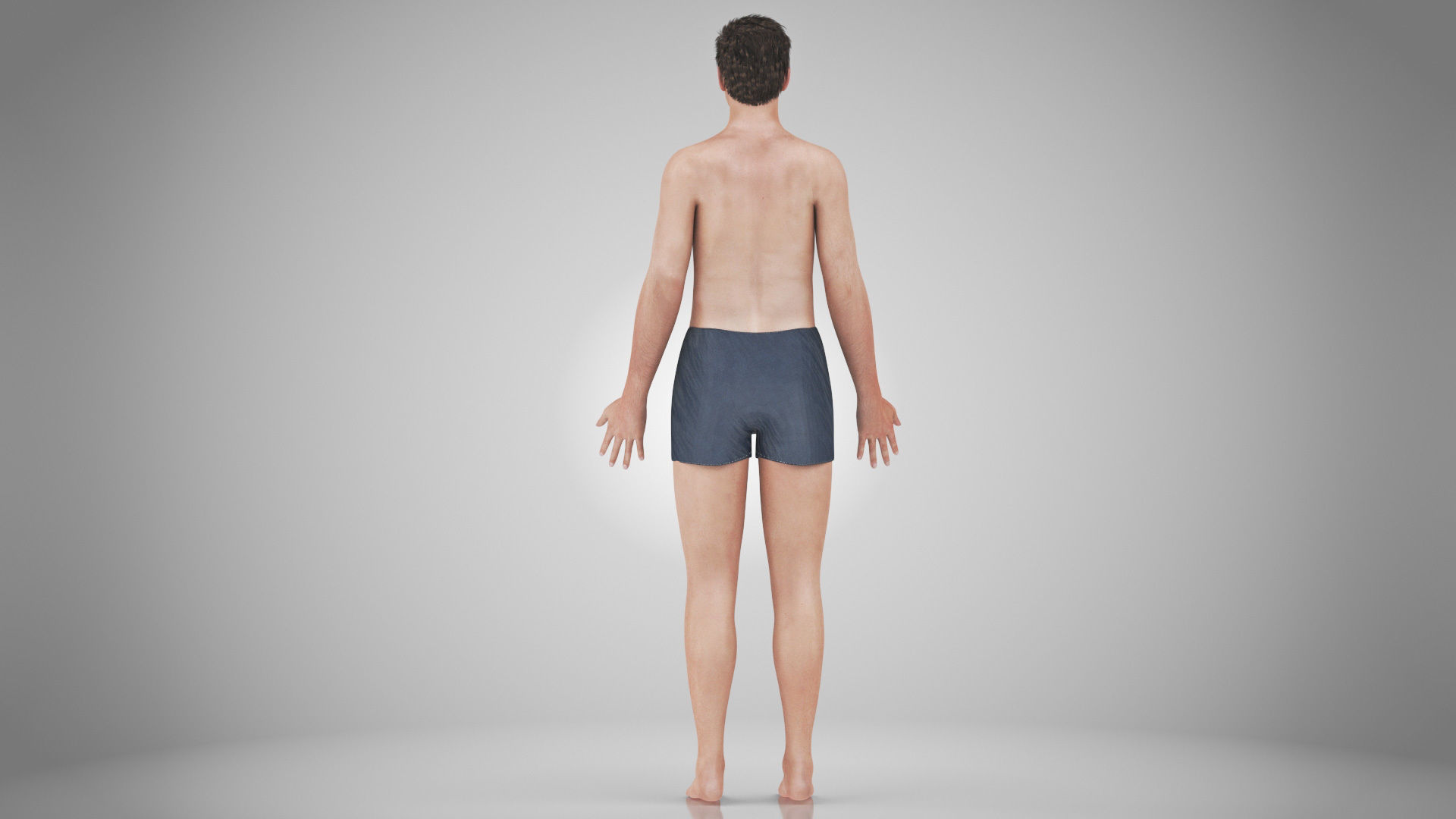 Complete Male Anatomy Low-poly 3D model_25