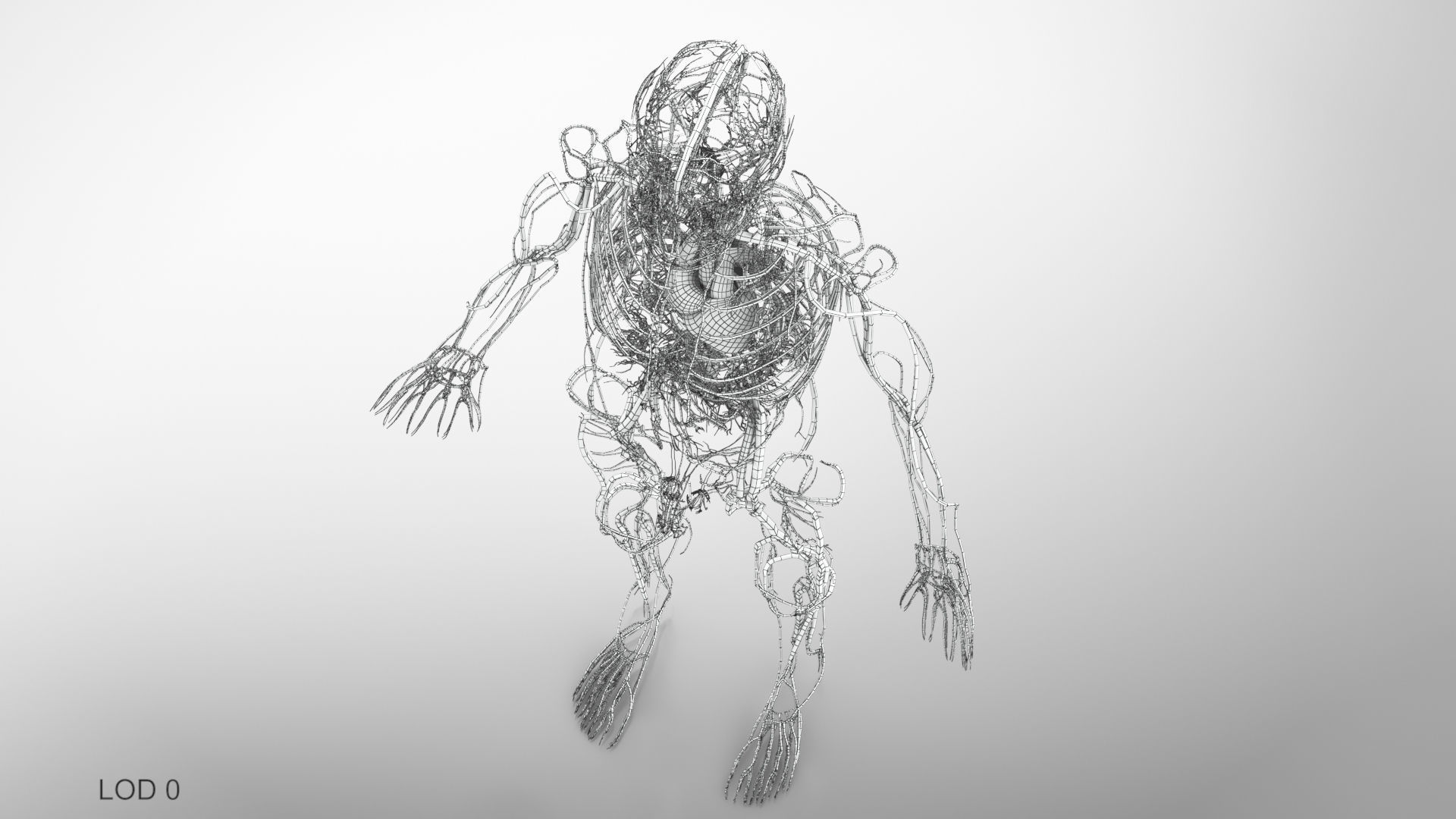 Complete Male Anatomy Low-poly 3D model_61