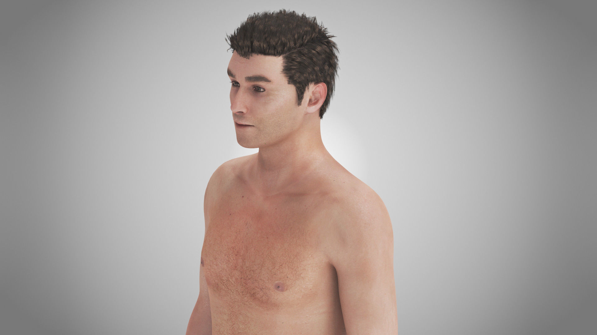 Complete Male Anatomy Low-poly 3D model_26