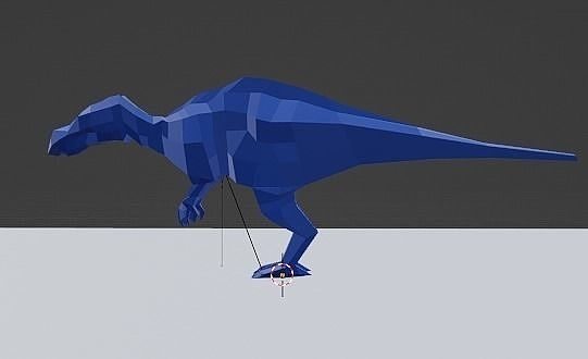 low poly Dinosaur 3D print model
