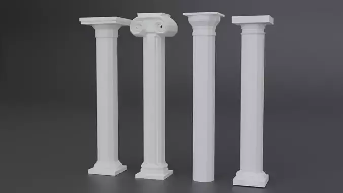 Low poly columns