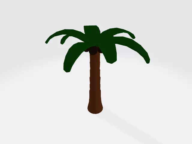 Palm Tree  Low-poly 3D model_0
