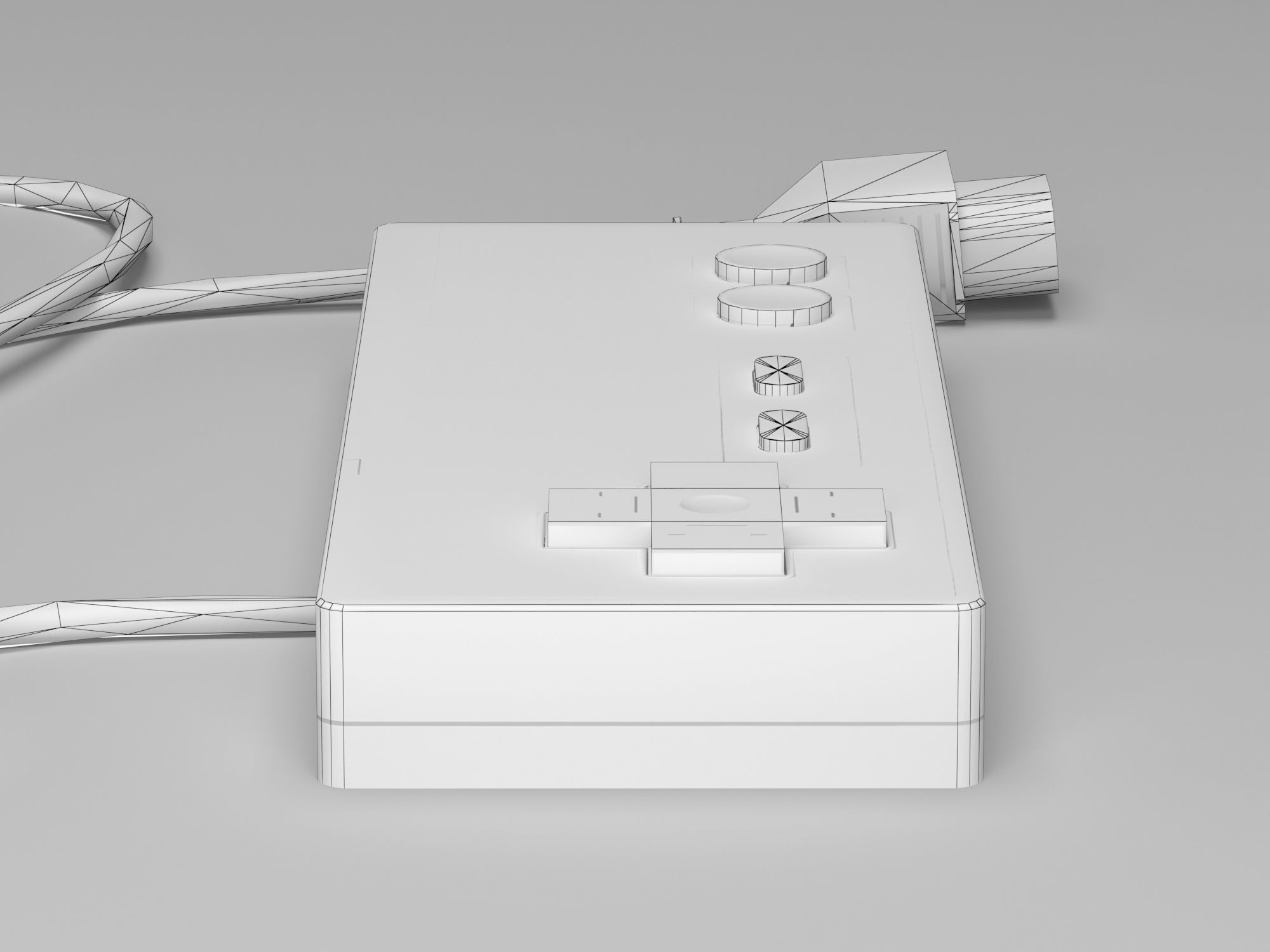 NES controller lowpoly Low-poly 3D model_11