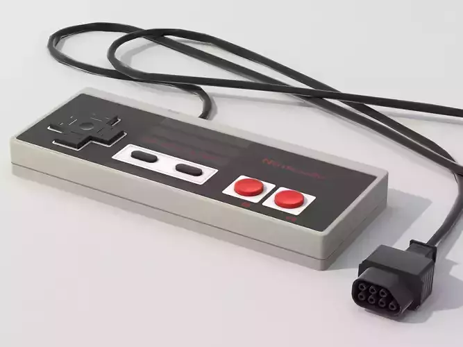 NES controller lowpoly Low-poly 3D model