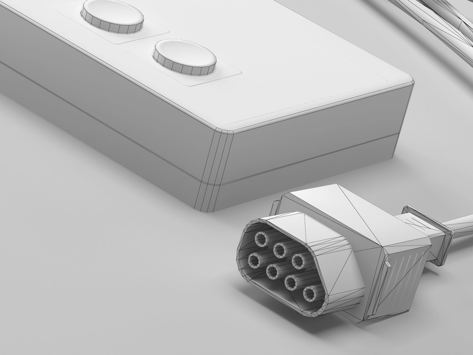 NES controller lowpoly Low-poly 3D model_12