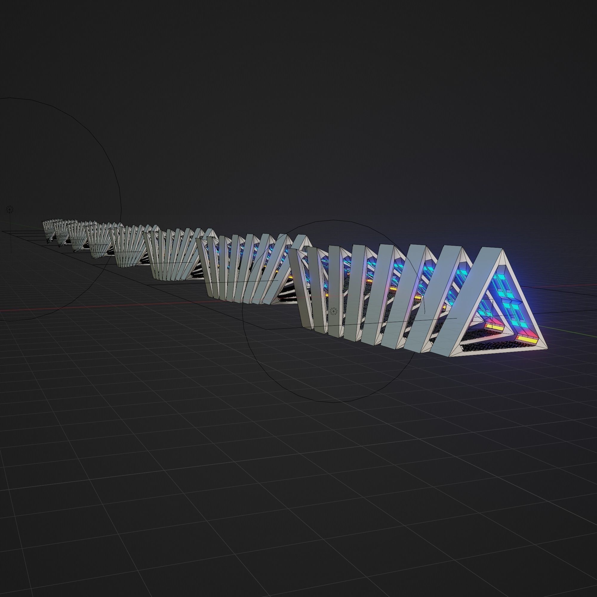3d model of a Triangular shaped tunnel 3D model_9