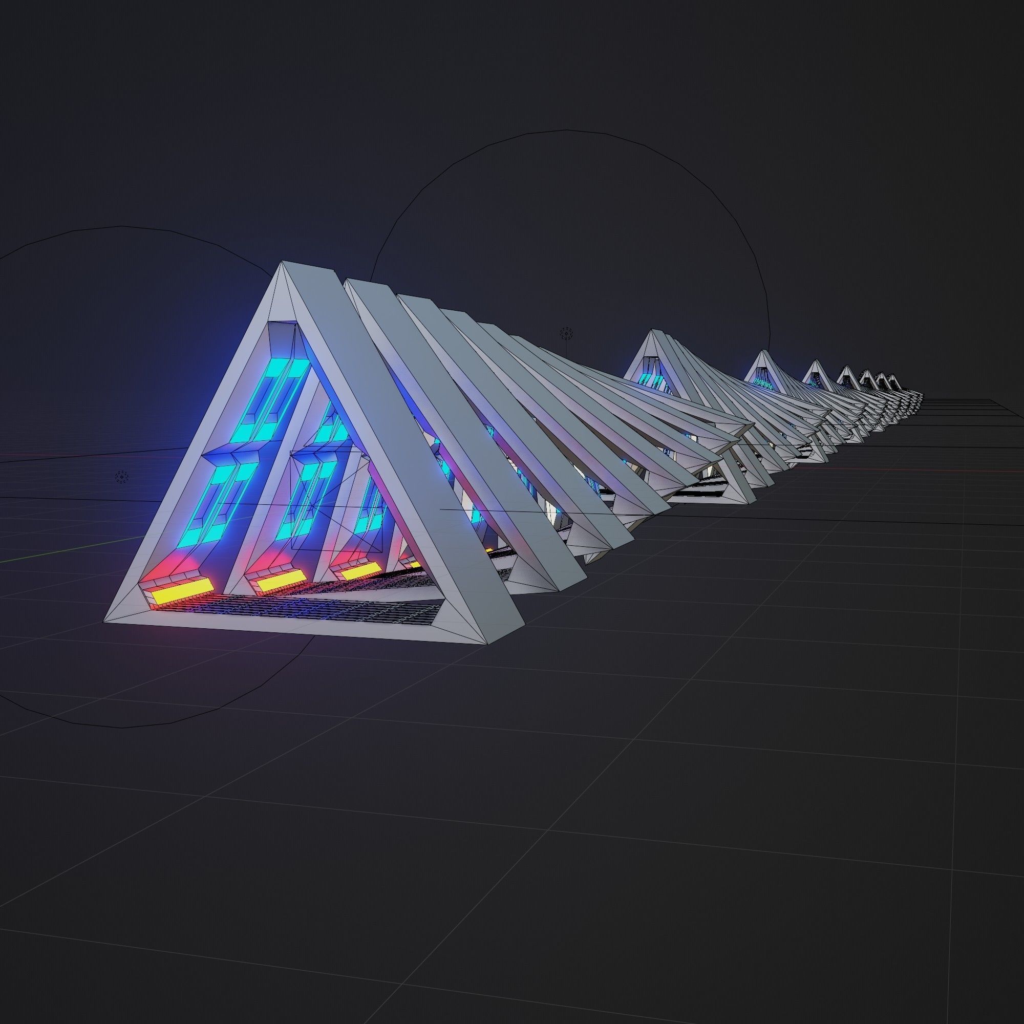 3d model of a Triangular shaped tunnel 3D model_10