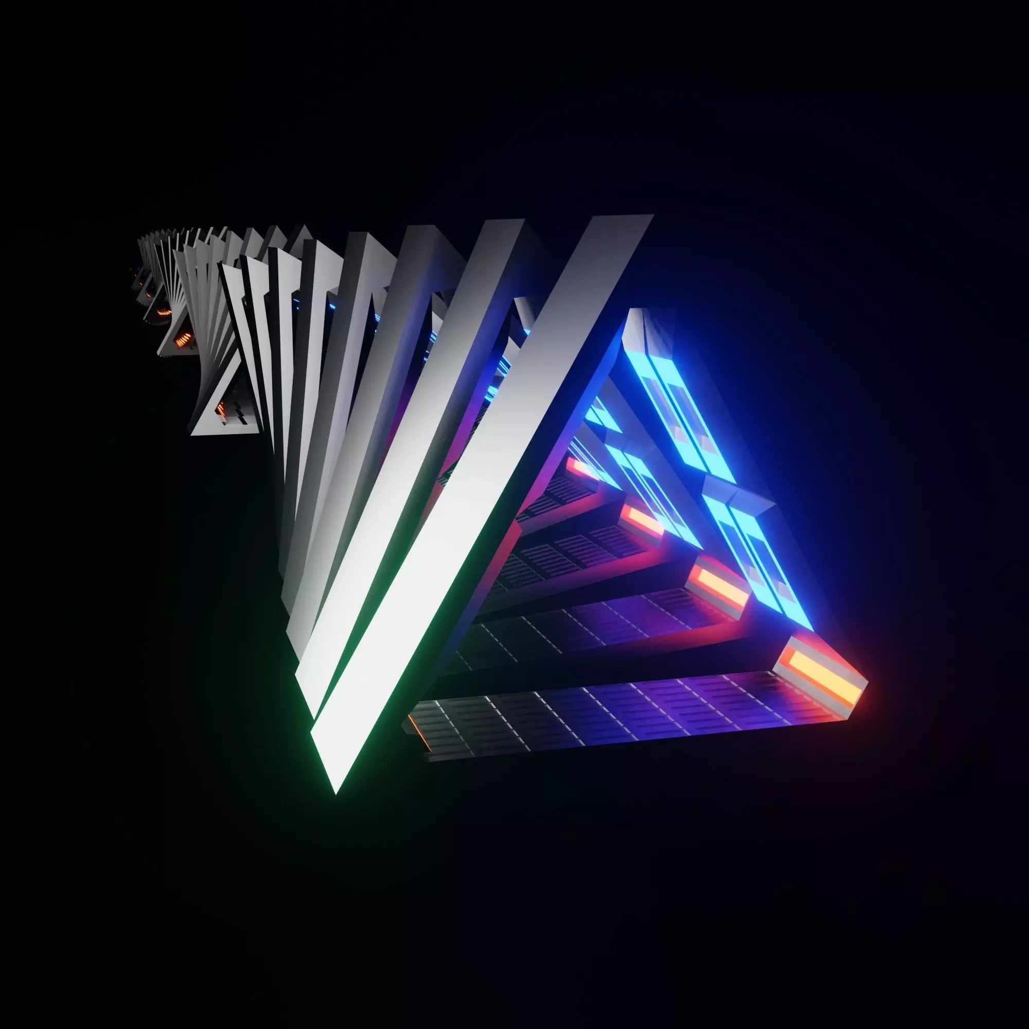 3d model of a Triangular shaped tunnel 3D model_0