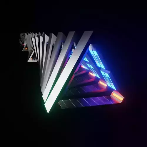 3d model of a Triangular shaped tunnel 3D model