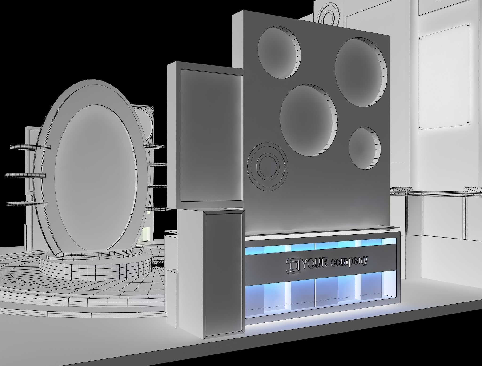  Booth Exhibition Stand a37 3D model_11