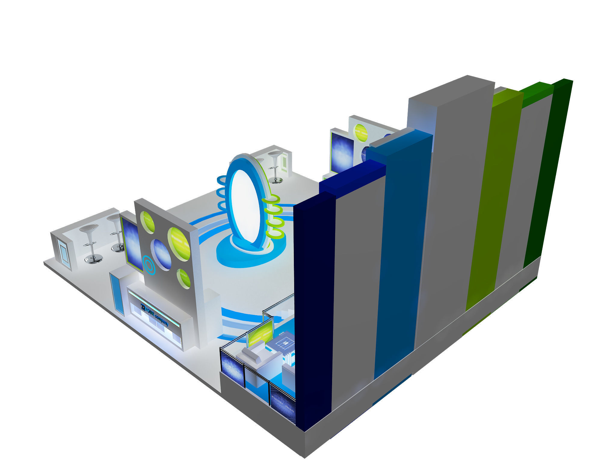  Booth Exhibition Stand a37 3D model_8