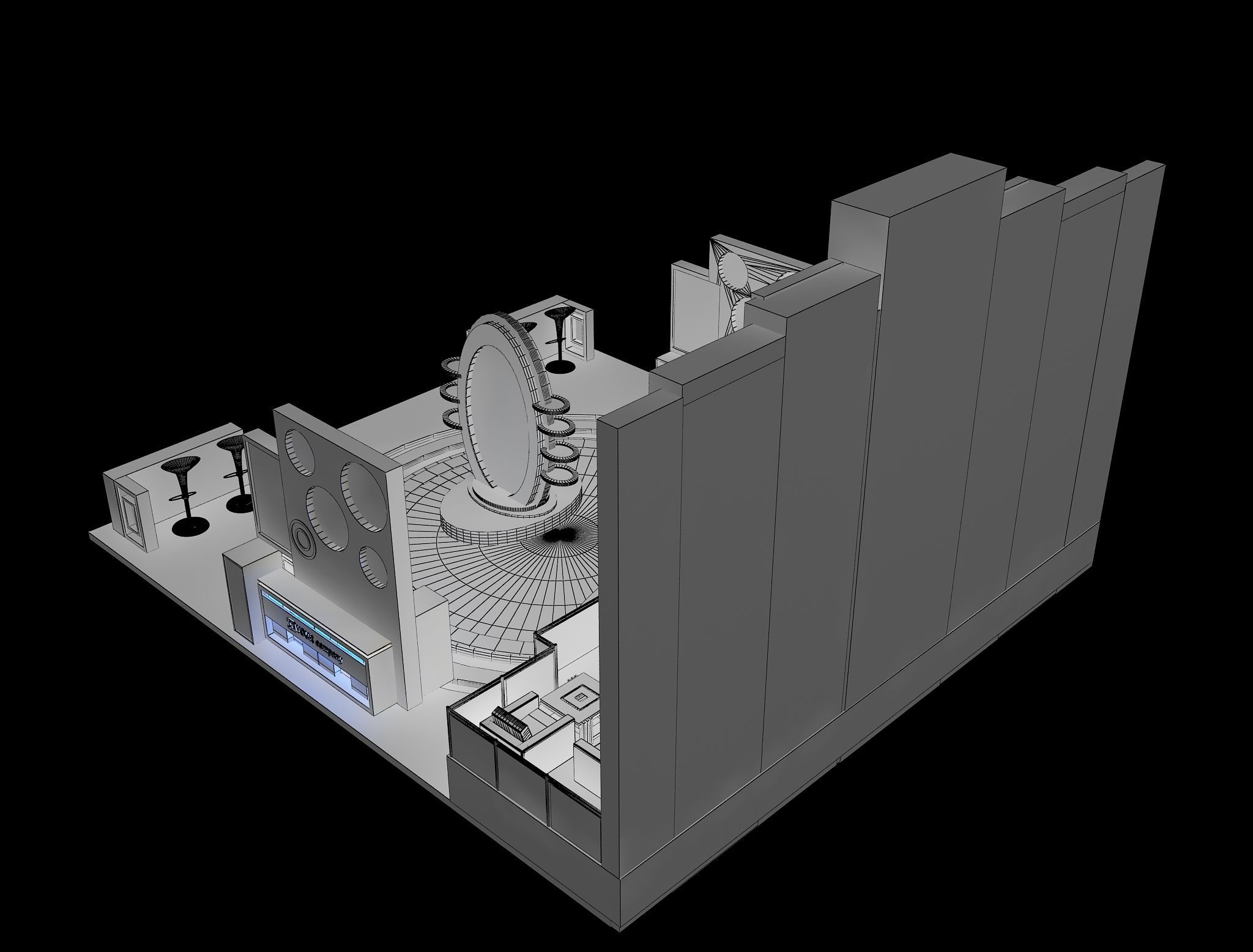 Booth Exhibition Stand a37 3D model_9